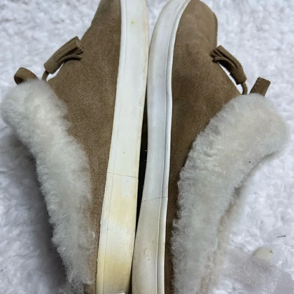 - Kate Spade New York Suede Tassel Fleece Lined Slip On Mule Sneakers size…